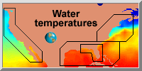 Current ocean surface water temperature