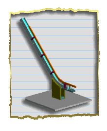 Model for a feed ramp component of an assembly machine