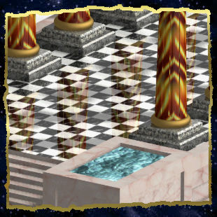 Rendered model of temple
